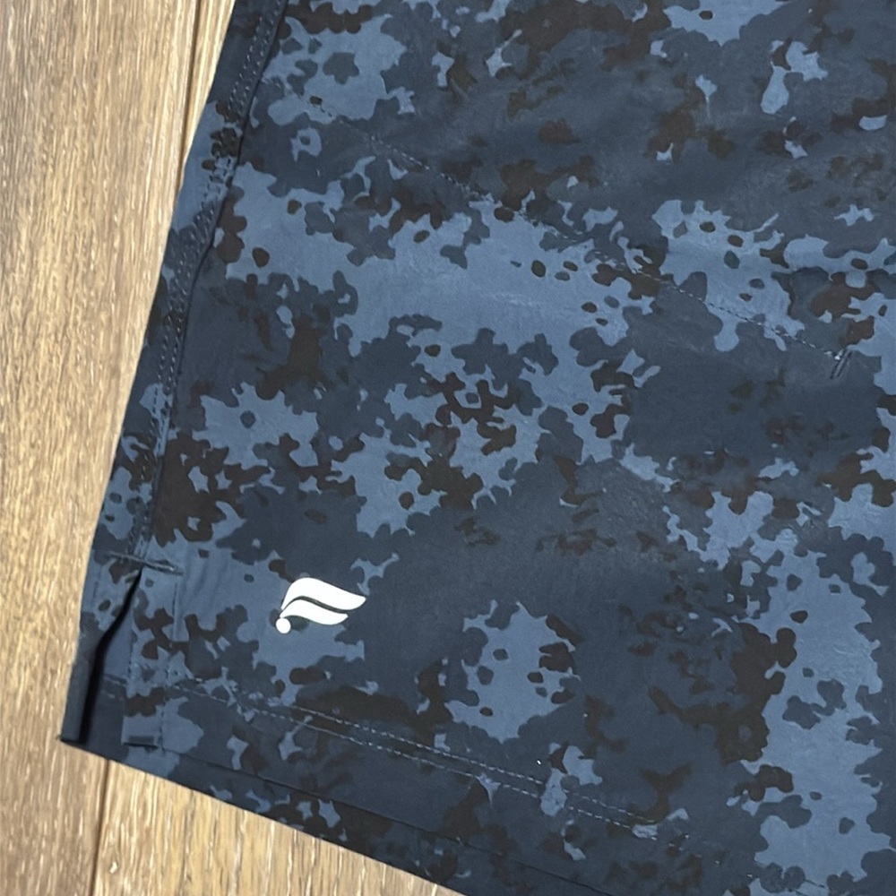 Fabletics Navy print Athletic Shorts - Picture 2 of 5